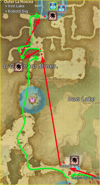 Outer La Noscea hunting route